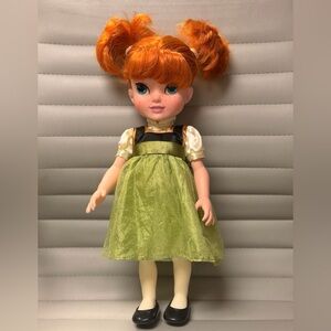 Disney frozen Anna Green Dress Doll with Red Hair